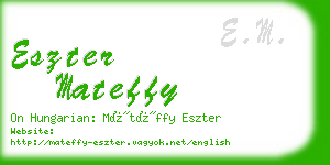 eszter mateffy business card